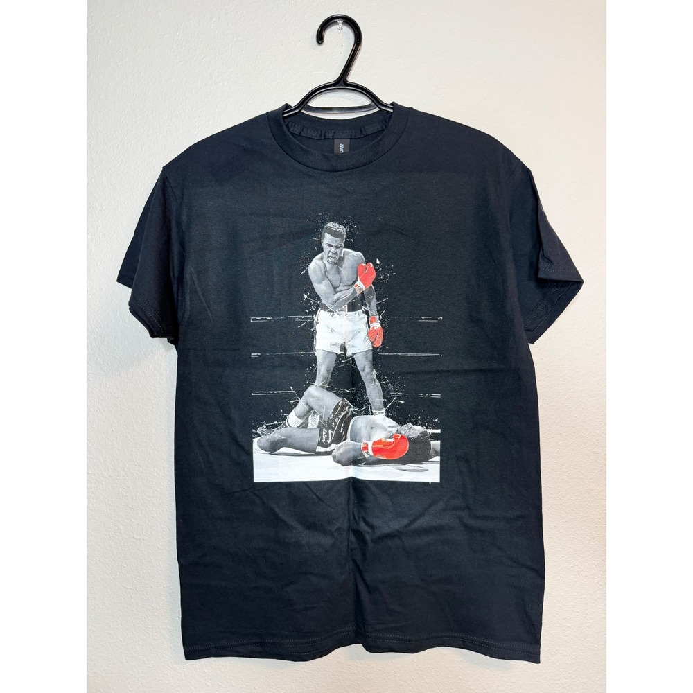 Muhammad Ali vs Sonny Liston Boxing Graphic T-Shirt Mens Medium Black‎ Gildan